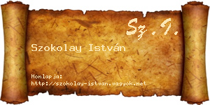 Szokolay István névjegykártya