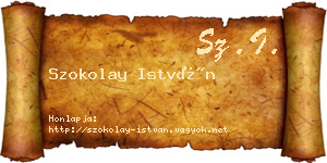 Szokolay István névjegykártya
